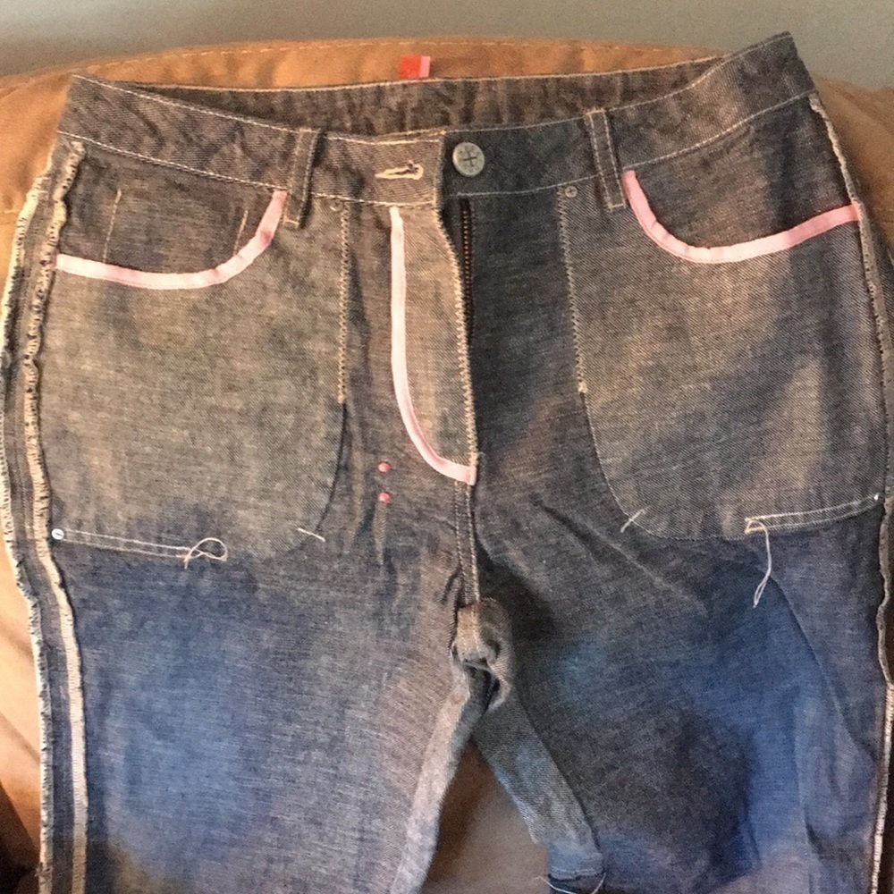 HOST Pick🍀 𝅺KOPHERHOUSE Pink Piping Inside Outside Reversed Style Unique Jeans